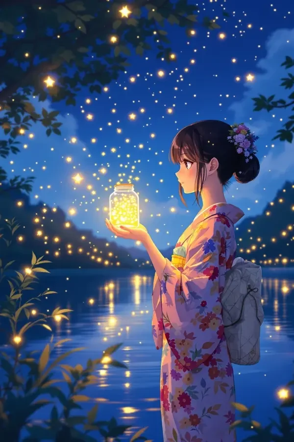 《夏日萤火半途》封面图，恋爱番剧番剧